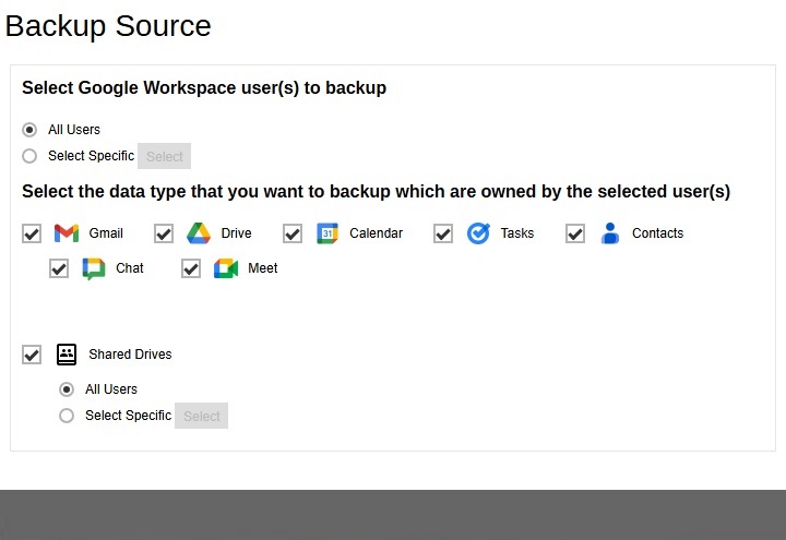 Backup Source for AhsayOBM