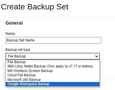 Backup Set for AhsayACB