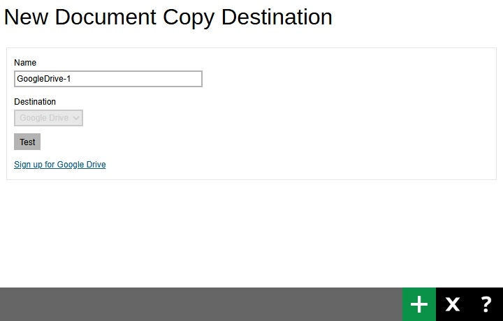 New Document Copy Destination