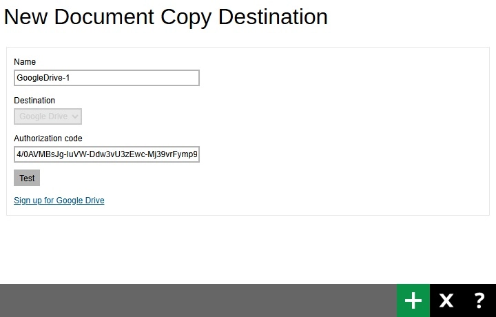 New Document Copy Destination