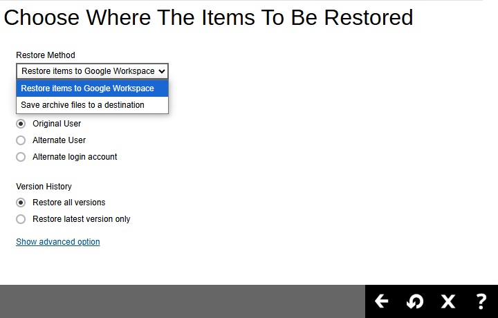 Restore Method