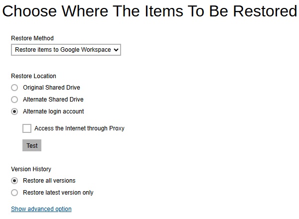 Alternate login account