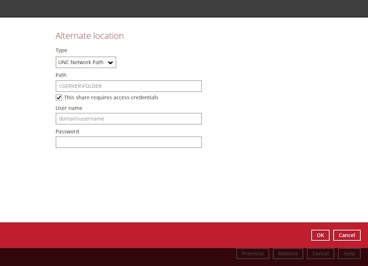 Alternate UNC Network Path