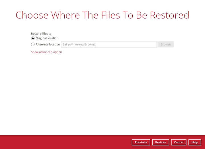 Restore Location