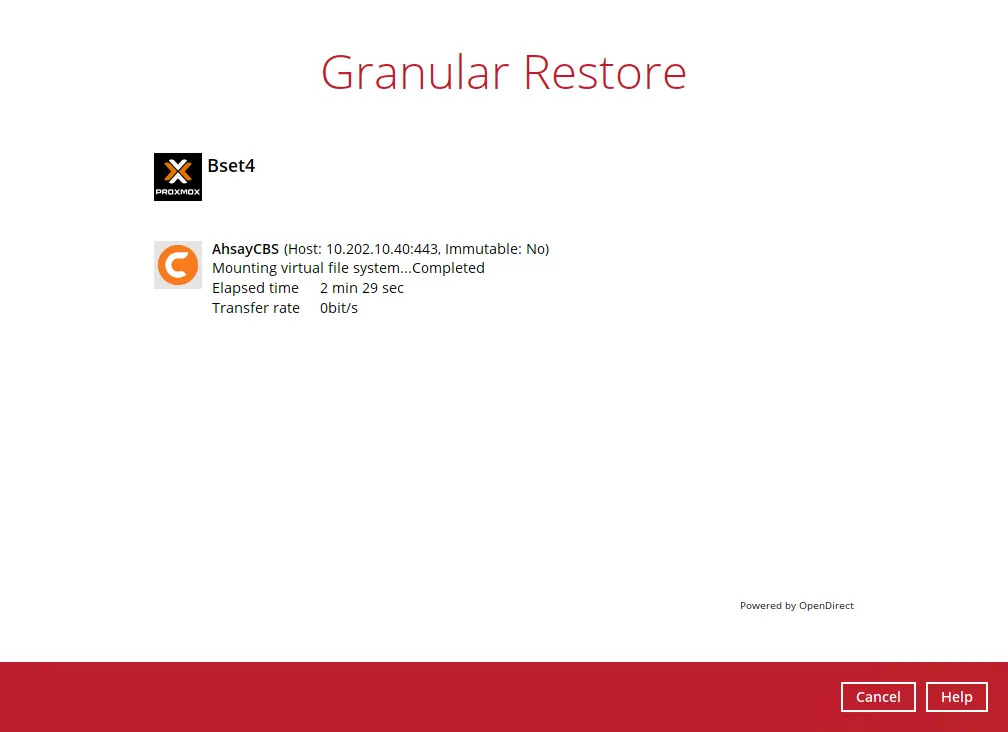 Granular Restore