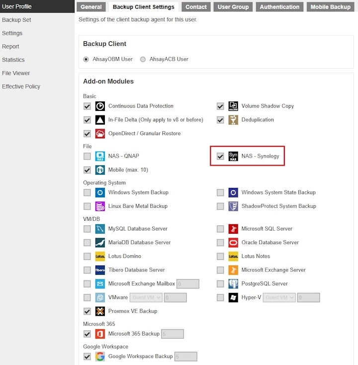 Synology Add-on Module
