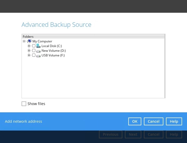 Advanced Backup Source for Windows