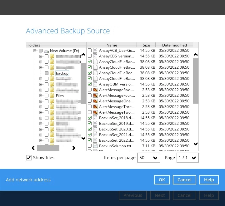 Advanced Backup Source for Windows