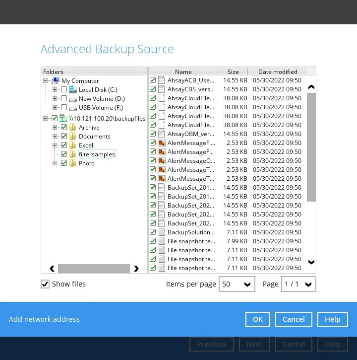 Advanced Backup Source for Windows