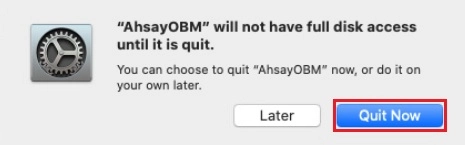 Add Full Disk Access